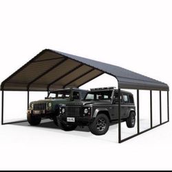 New In Box 20'x 20' Metal Carport Canopy Shelter with Roof