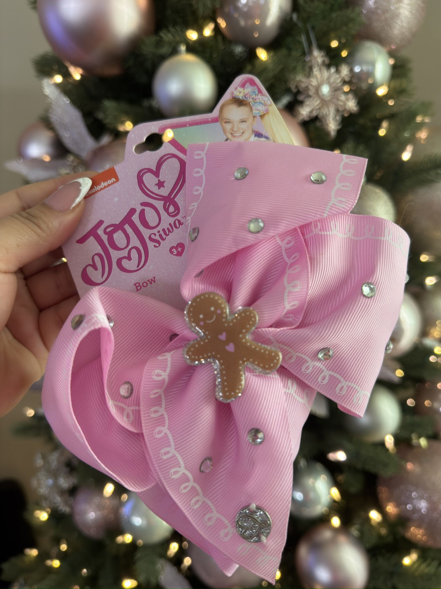 Pink Gingerbread Hair Bow (Jojo Siwa)
