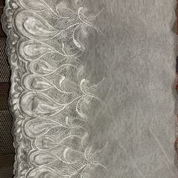 New Net fabric embroidered Lace white