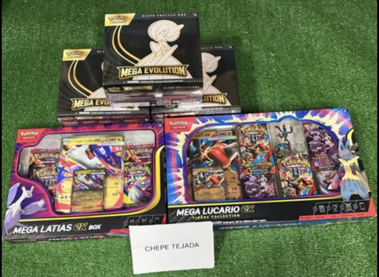 Mega Evolution Bundle ETBs and EX boxes