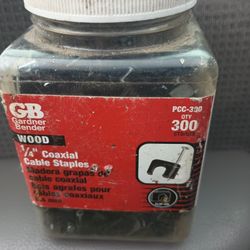 1/4. Wood Coaxial Cable Staples