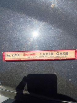 Vintage Starret No 270 taper gauge