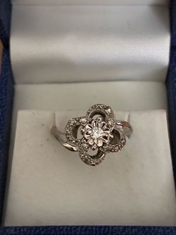 14K WG Natural Diamond Ring