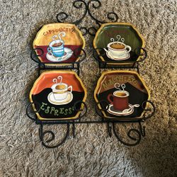 Great Condition Coffee / Kitchen Wall Art Plates 