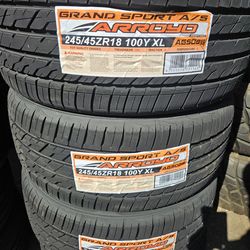 245-45-18 !!! ARROYO SPORT A/S !!! $330 LAS 4 LLANTAS MONTADAS Y BALANCEO INCLUIDO 👌