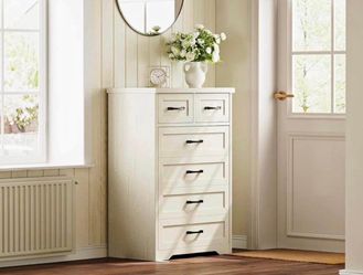 5-Drawer White Storage – Modern Farmhouse