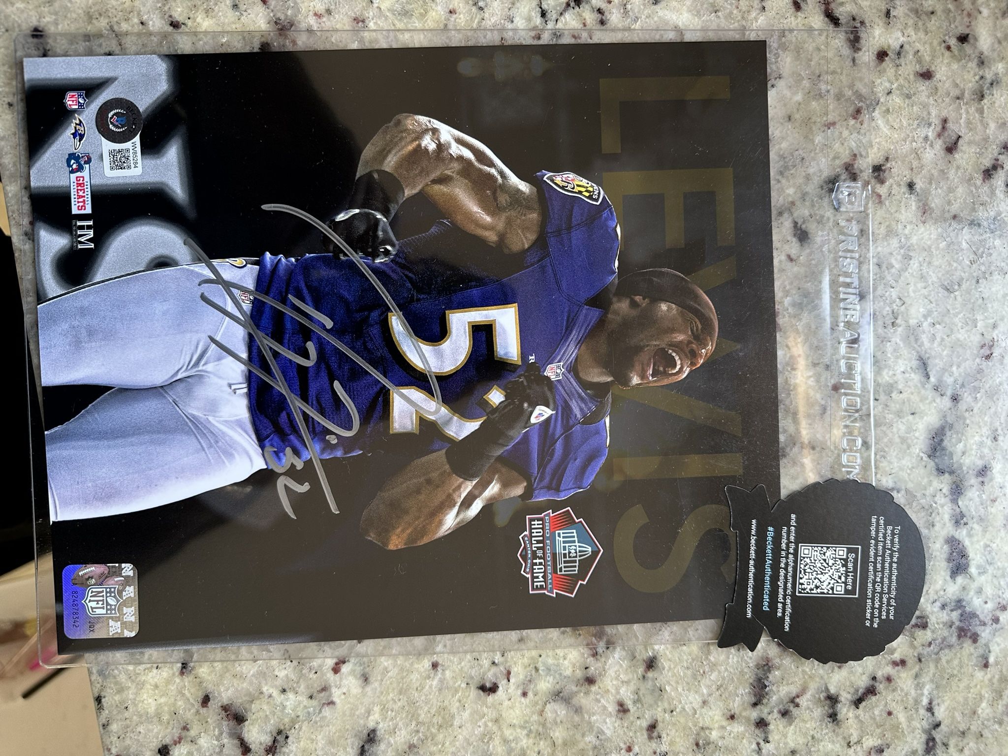 Ray Lewis Autographed Picture 