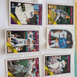 Los Angeles Dodgers 1988 Topps Baseball Cards Lot 