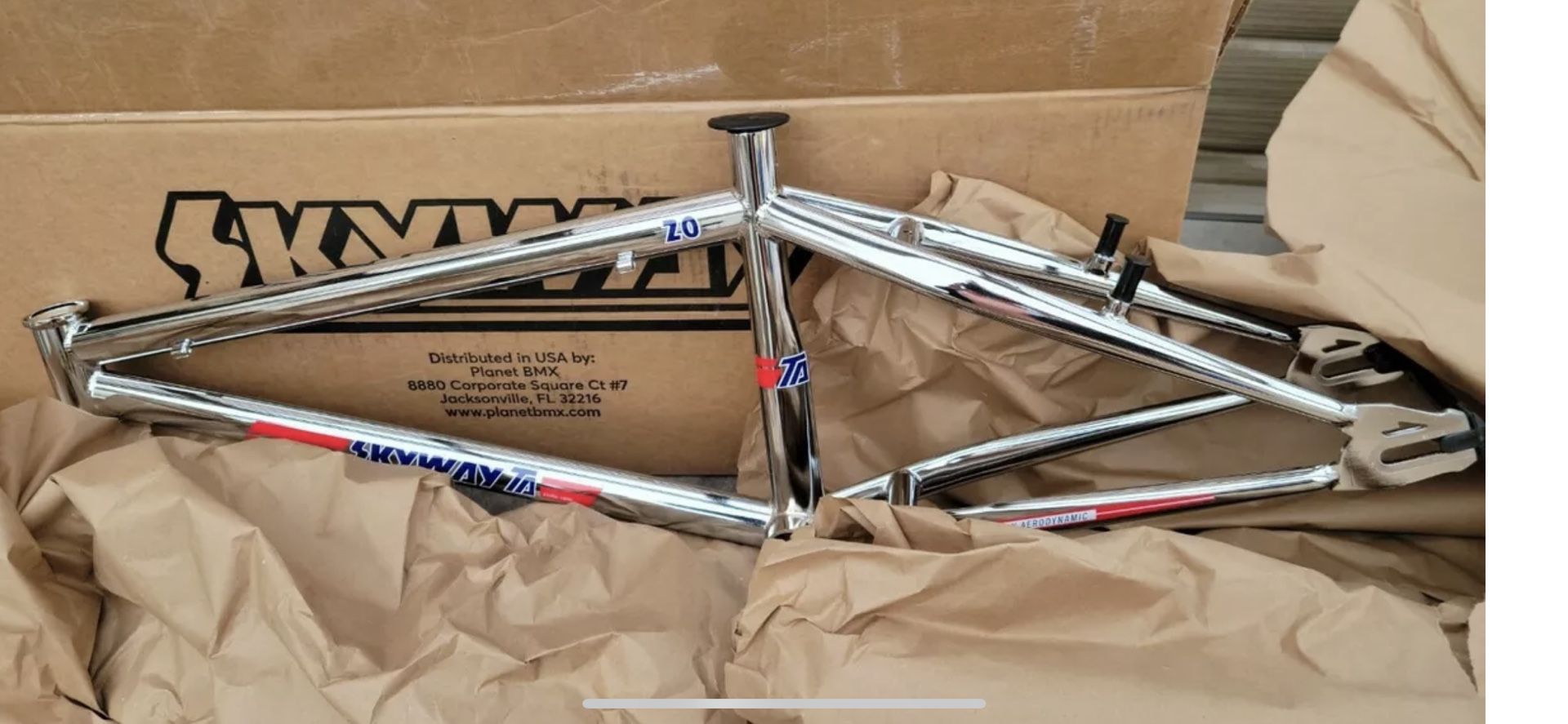 Skyway 20inch xl frame,fork,handle bars and pad set brand new