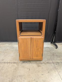 Light Oak Wood Single Drawer Nightstand