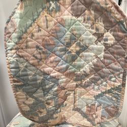 Set of 4 vintage quilted kitchen table placemats Southwest 17”x13” STAINS
