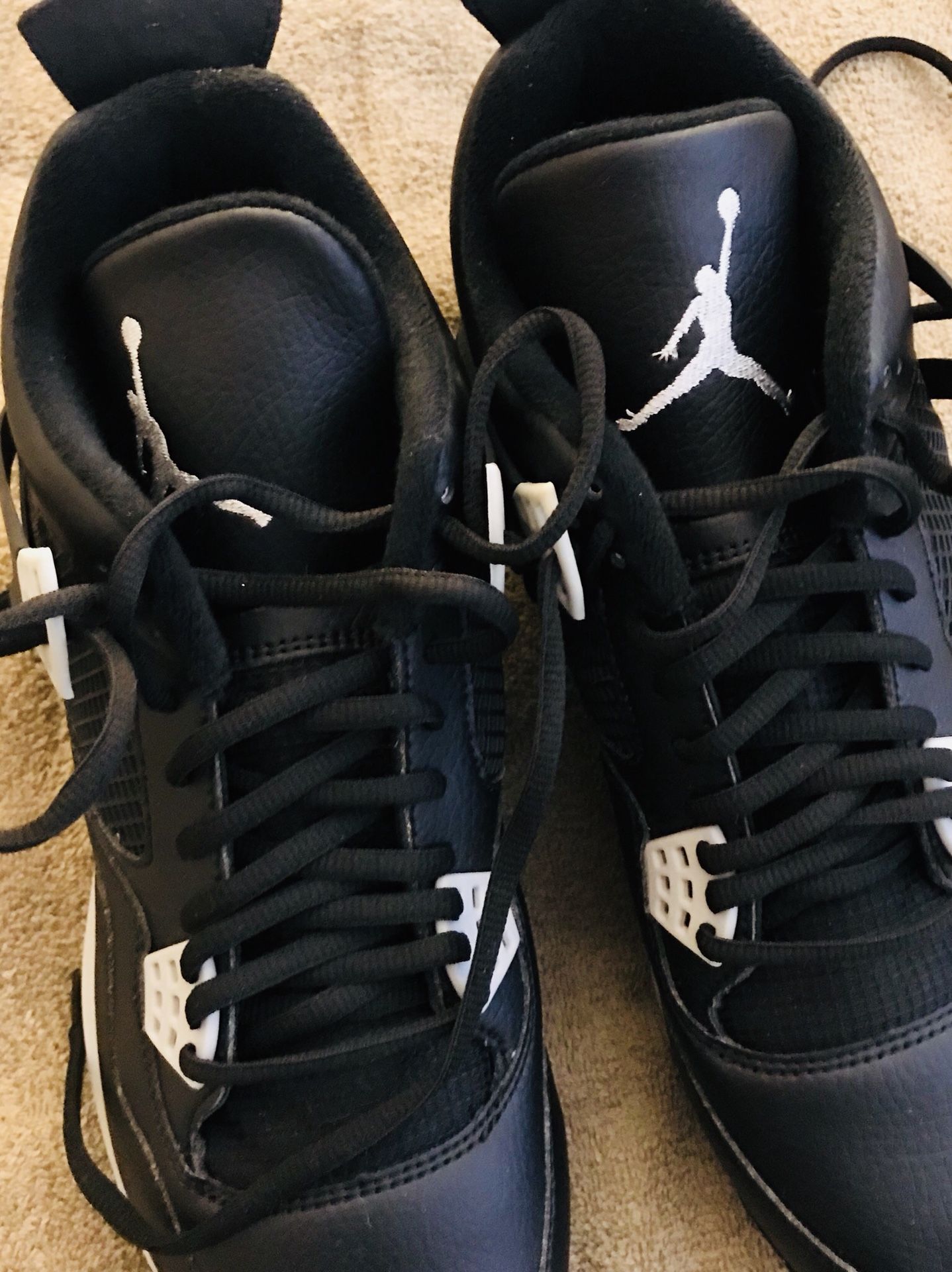 Nike Jordan Men's Jordan Iv Retro Metal Black/Tech Grey Baseball Spikes size 11.5