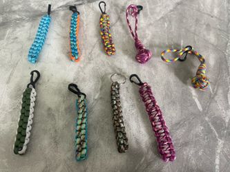 Hand-woven cord keychain