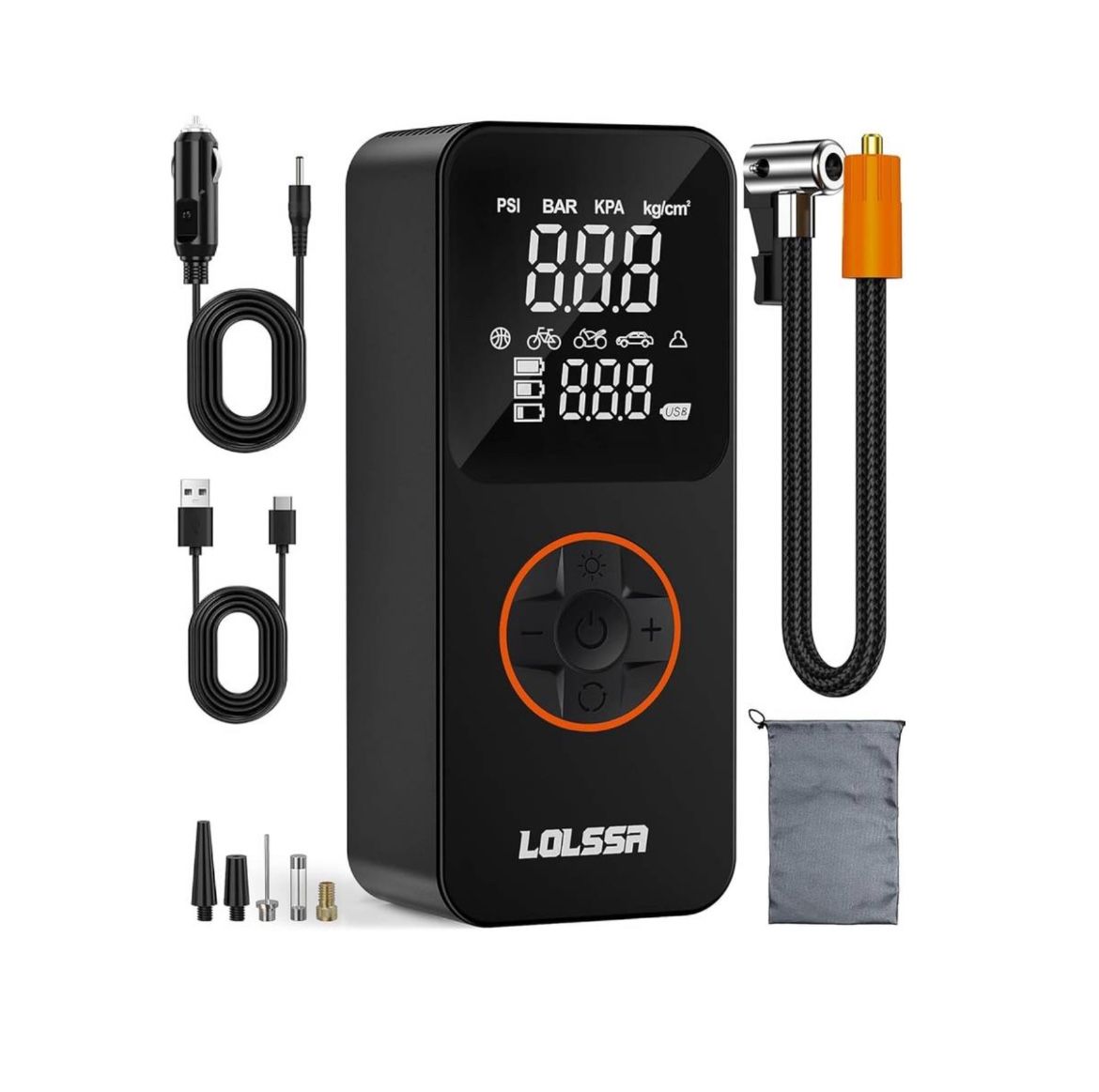 new Tire Inflator Portable Air Compressor-Air Pump 20000mAh & 150PSI Cordless Electric for Car, Motorcycle, Bike, Ball, with Tire Gauge Pressure, Dual