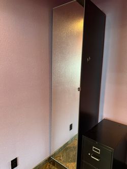 Tall Full-Length Mirror Door Wardrobe