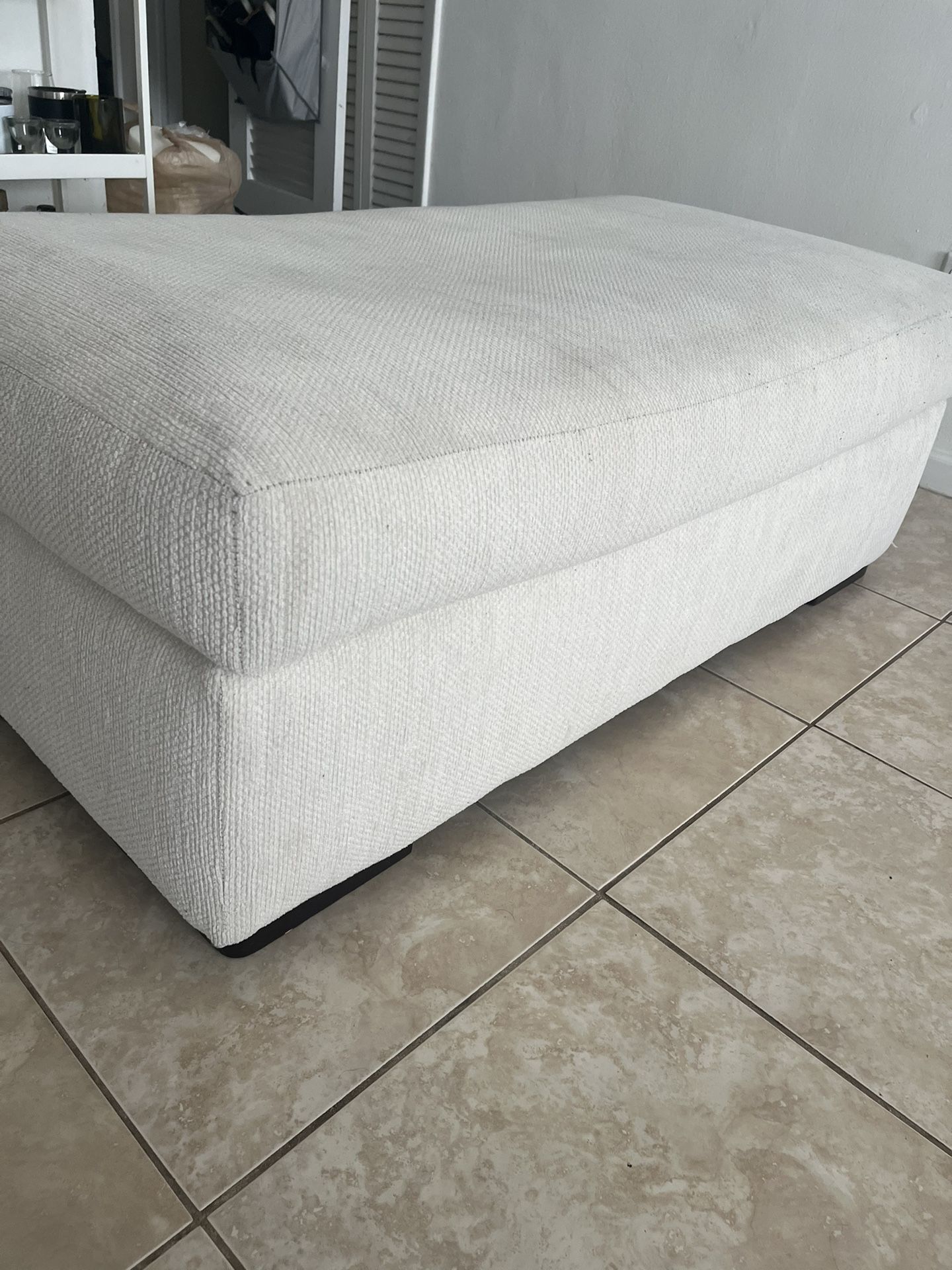 Large White Ottoman 