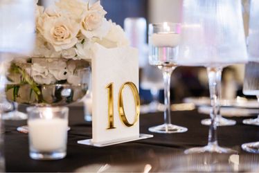 Marble Wedding Table Numbers 1–15 | $150 for Full Set