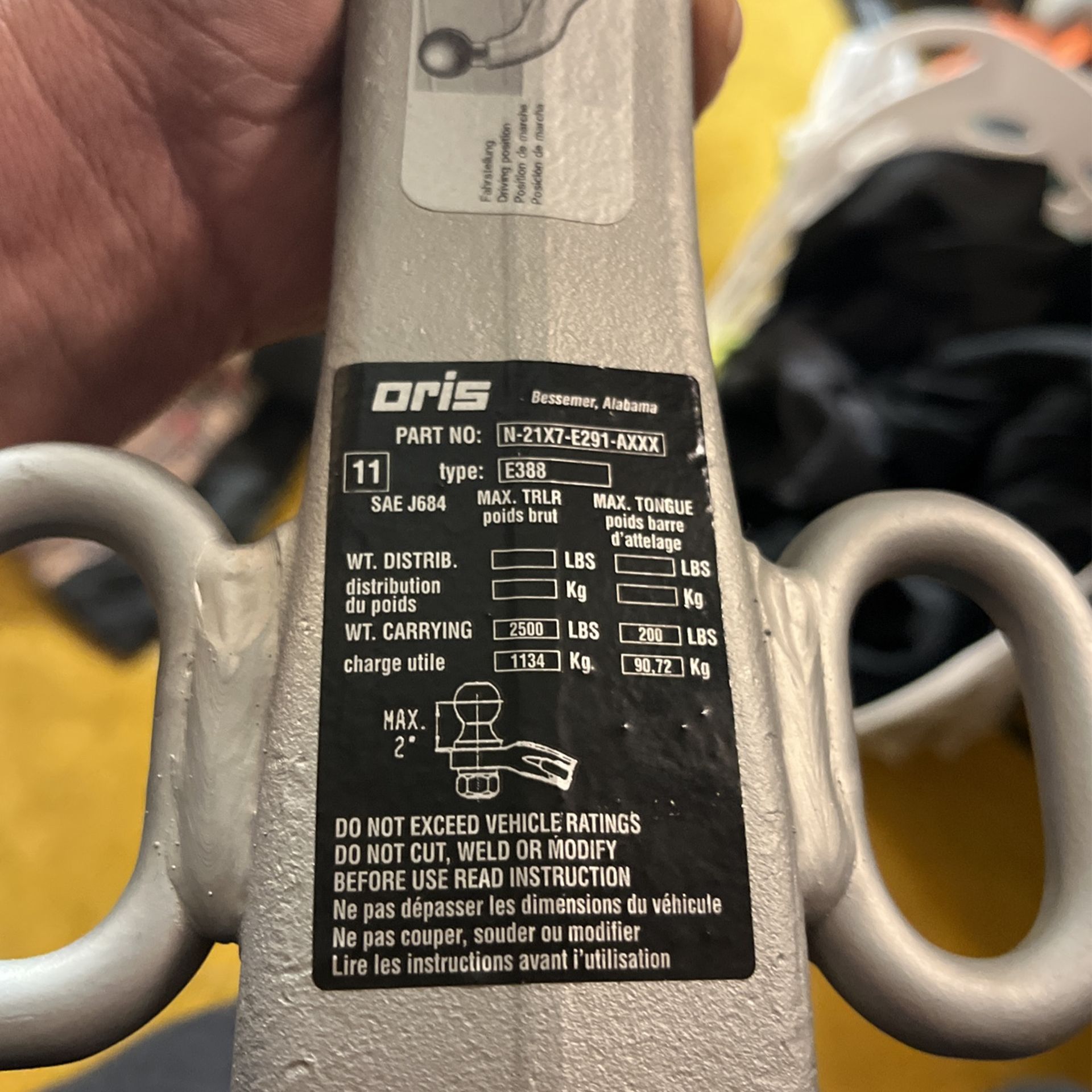 Oris SSR TRUCK HITCH
