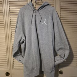 Jordan Zip- Up Hoodie Size 3xl Grey