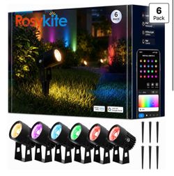 Smart RGBW Landscape Lighting Kit, WiFi & Bluetooth Outdoor Lights with Transformer, App/Remote/Controller Control