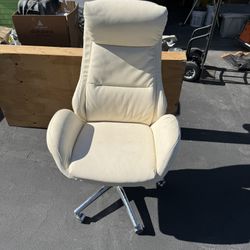 Faux Leather Chair - Off White