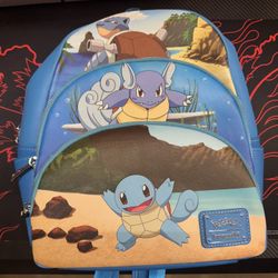  Loungefly Pokemon Squirtle Evolution Triple Pocket backpack