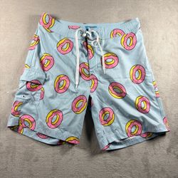 OFWGKTA Doughnut Shorts Donut Odd Future Men’s 32 Blue Board Swim Trunks #2A