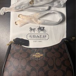 black & brown purse