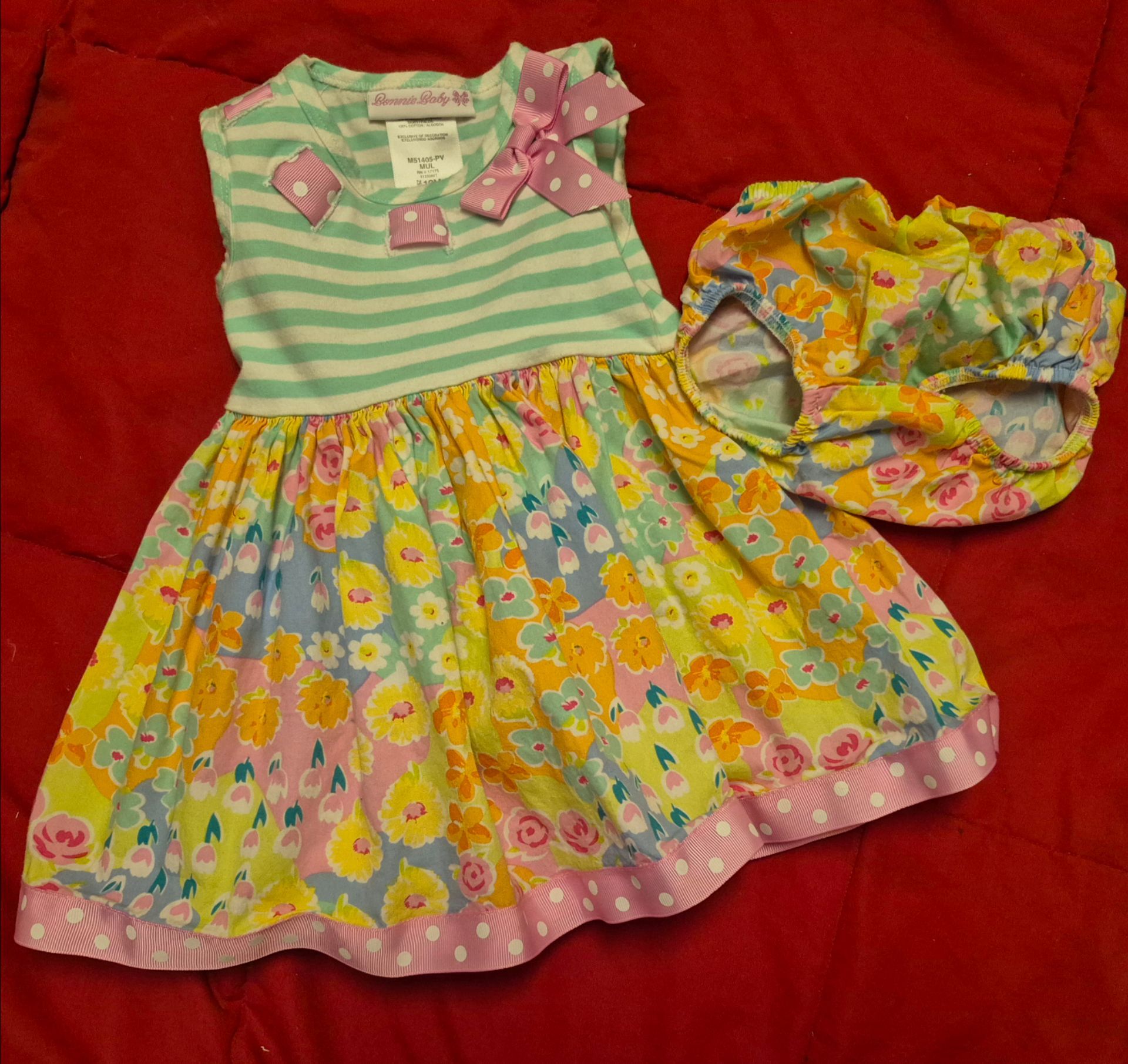 12 month baby dress with panties $4
