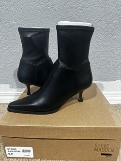 Steve Madden Black Leather Boots