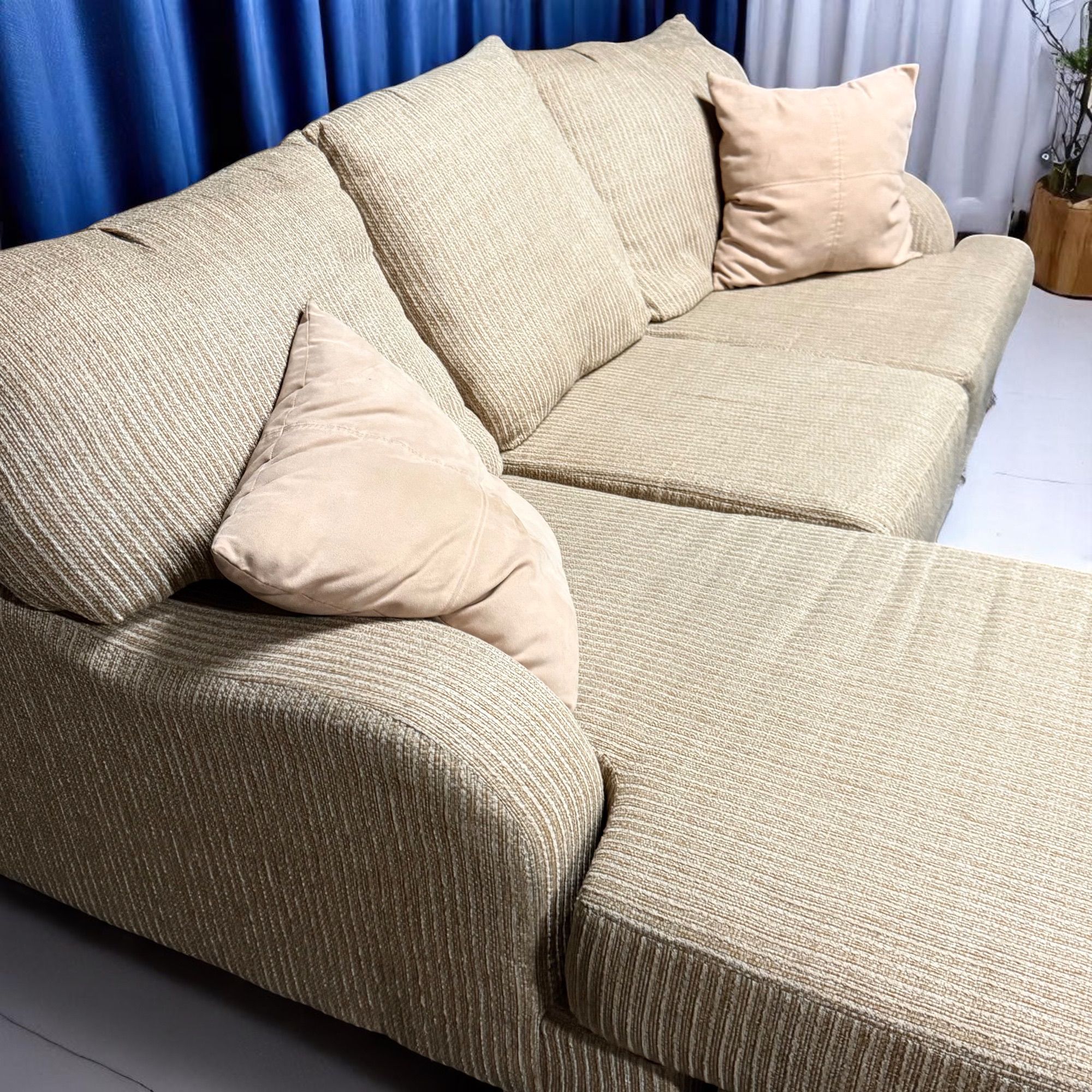 Corduroy 92in Sectional Sofa with Reversible Chaise from Mor Furniture