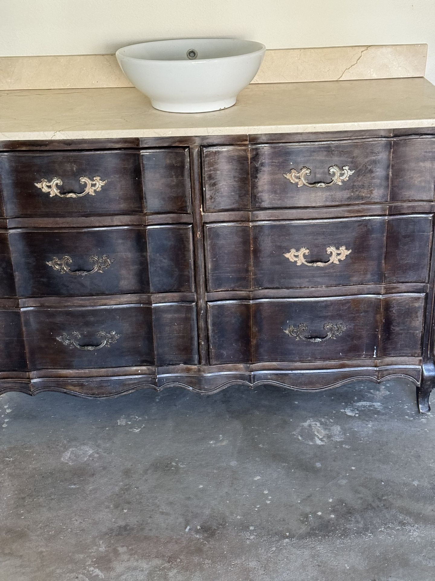 Bathroom Vanity Mirror Sink 53” Long 18.5” Deep 32” Tall