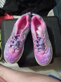 Skechers Girls Sneakers Purple Pink Glitter