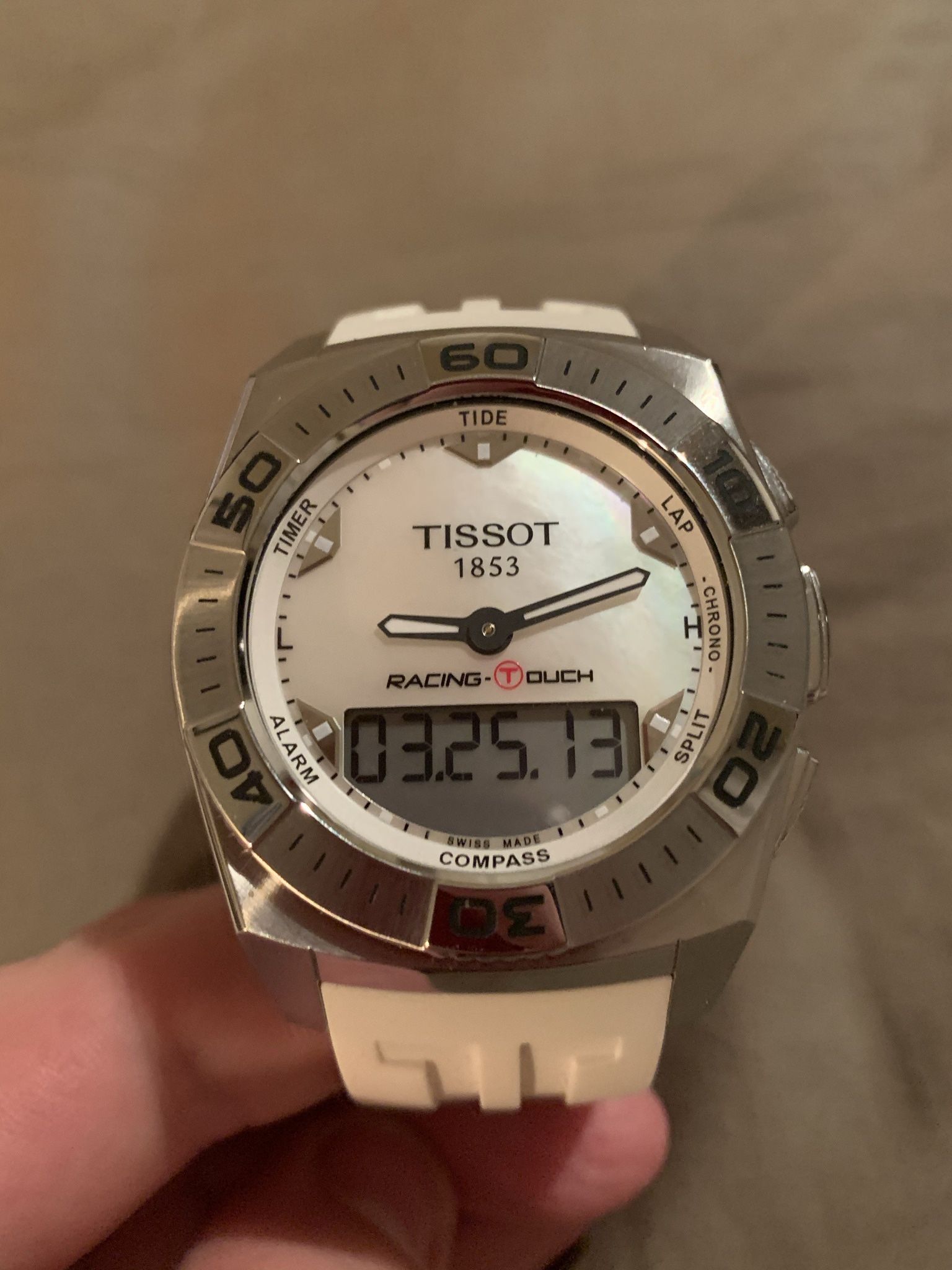 Tissot racing hot sale touch white