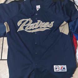 Vintage 90s San Diego Padres Jersey Size Large Majestic 