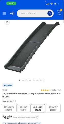 TRIXIE Foldable Non-Slip 62" Long Plastic Pet Ramp