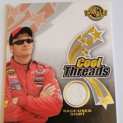 Dale Earnhardt Jr piece of shirt card