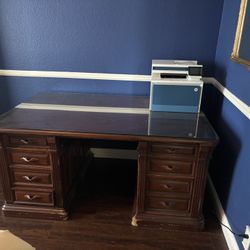 Huge Beautiful Antique Partners Desk