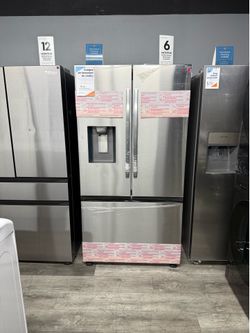 Samsung - 36 in. Wide 31 cu. ft. 3-Door French Door Smart Refrigerator with Four Types of Ice - Stainless Steel  🔥