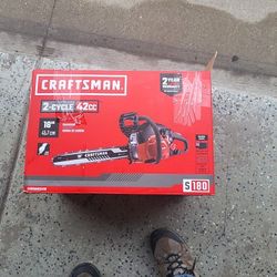 18 inch Craftsman Chainsaw New Gas powered