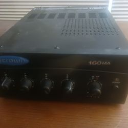 160MA 4 Input, 4 Channel, 60 Watt Powered Mixer/Amplifier for Paging, Background Music, Music