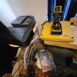 T Shirt Equipment Laptop And 2 Printers 