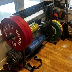 Full Home Gym Package - Weights, Bench, Sled, More - High Quality