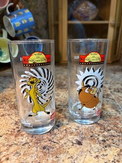 Disney Lion King Coco-Cola Collectors Glasses - Set of 2