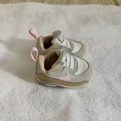 Baby Nike Green and Pink Sneakers