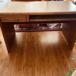 Solid Oakwood computer desk