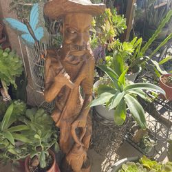VINTAGE Hand Carved Wooden Sculpture 