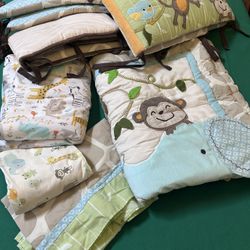 Animal Theme Baby Crib Bedding 