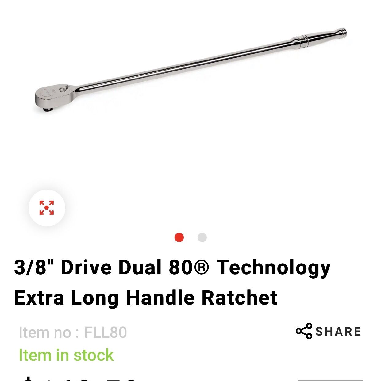 3/8" Drive Dual 80® Technology Extra Long Handle Ratchet