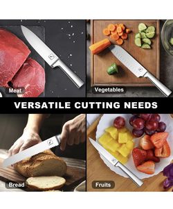 Astercook Knife Set, Damascus Kitchen Knife Set with Block, Built-in Knife  Sharpener for Sale in Torrance, CA - OfferUp